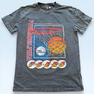 Philadelphia 76ers Shirt Mens Medium Gray NBA Basketball Abercrombie & Fitch